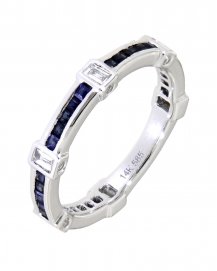 COLORED STONE DIAMOND BAND (TR3474)